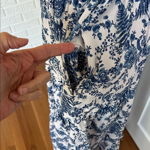 Anthropologie- Sumerset navy/ivory tiered maxi dress - Picture 8 of 11